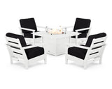 Harbour 5-Piece Conversation Set with Fire Pit Table