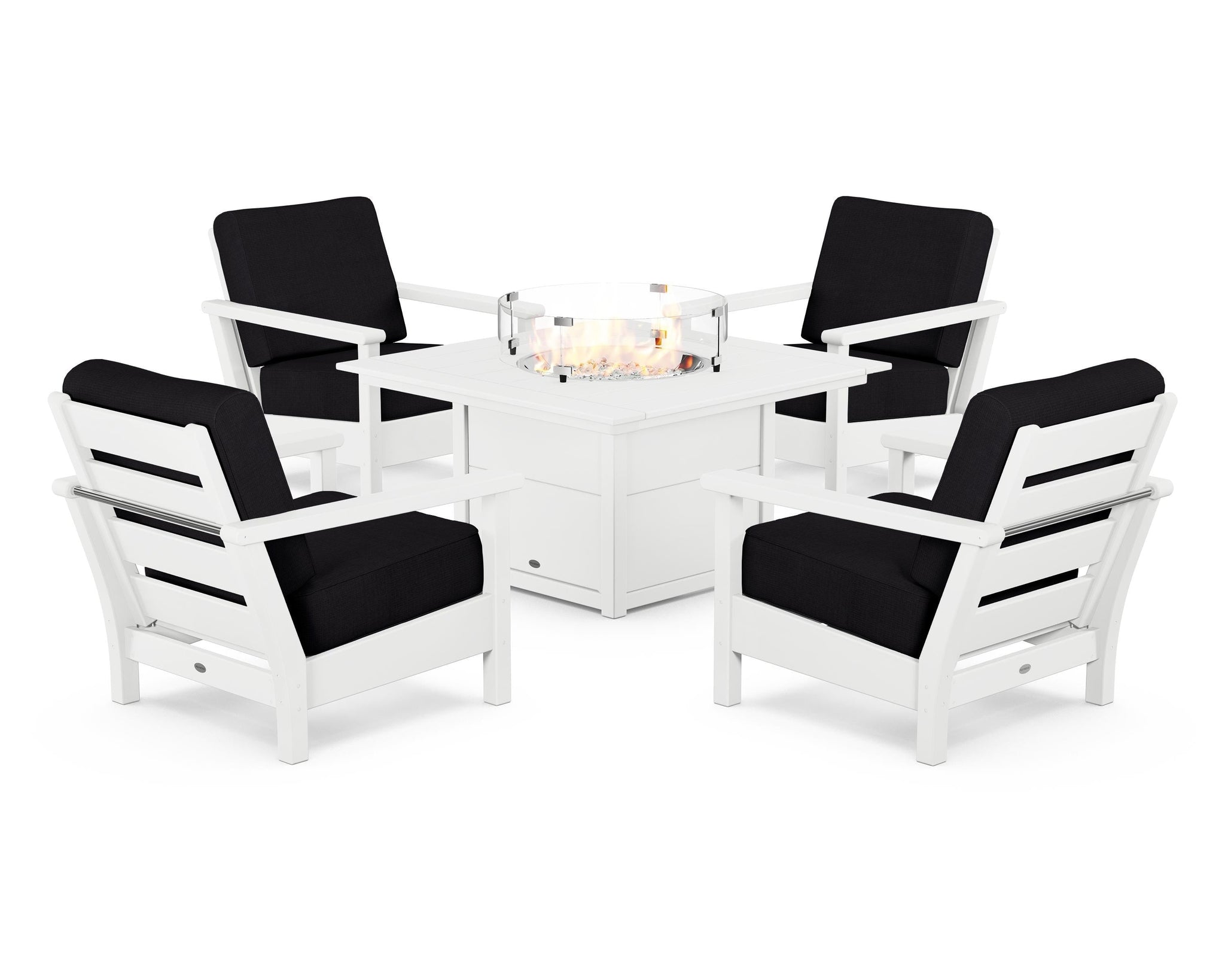 Harbour 5-Piece Conversation Set with Fire Pit Table
