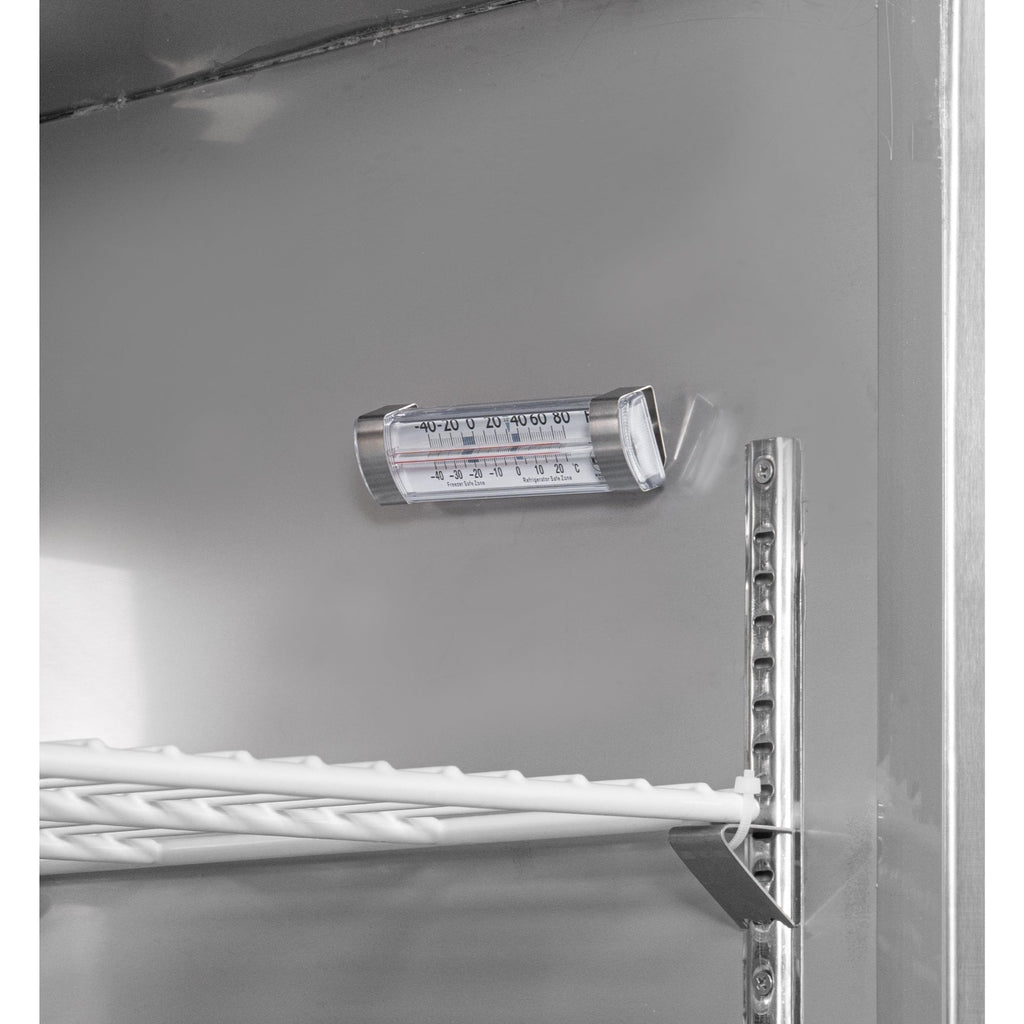 27 in. One-Door Commercial Undercounter Freezer in Stainless Steel with Casters, ETL Listed