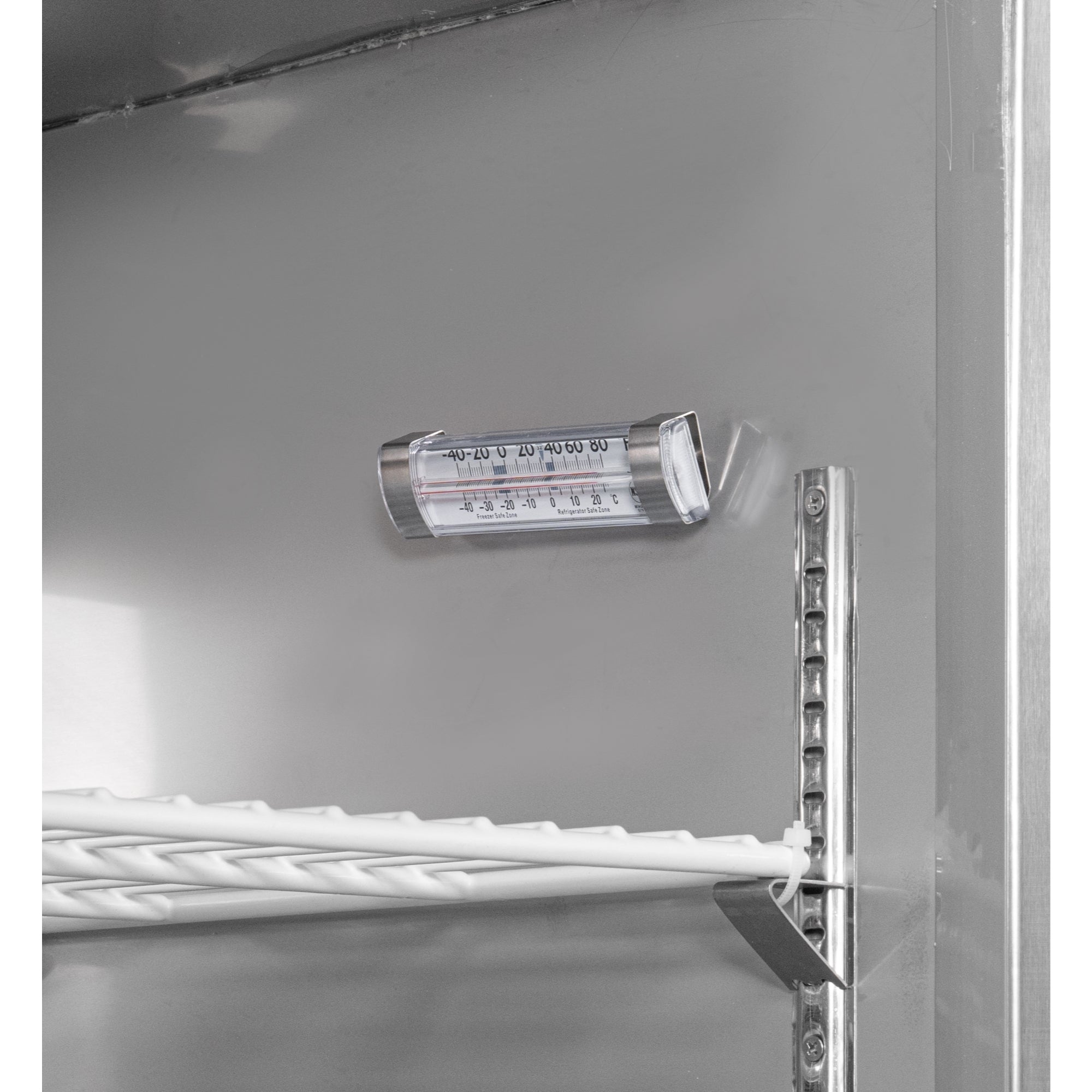 27 in. One-Door Commercial Undercounter Freezer in Stainless Steel with Casters, ETL Listed