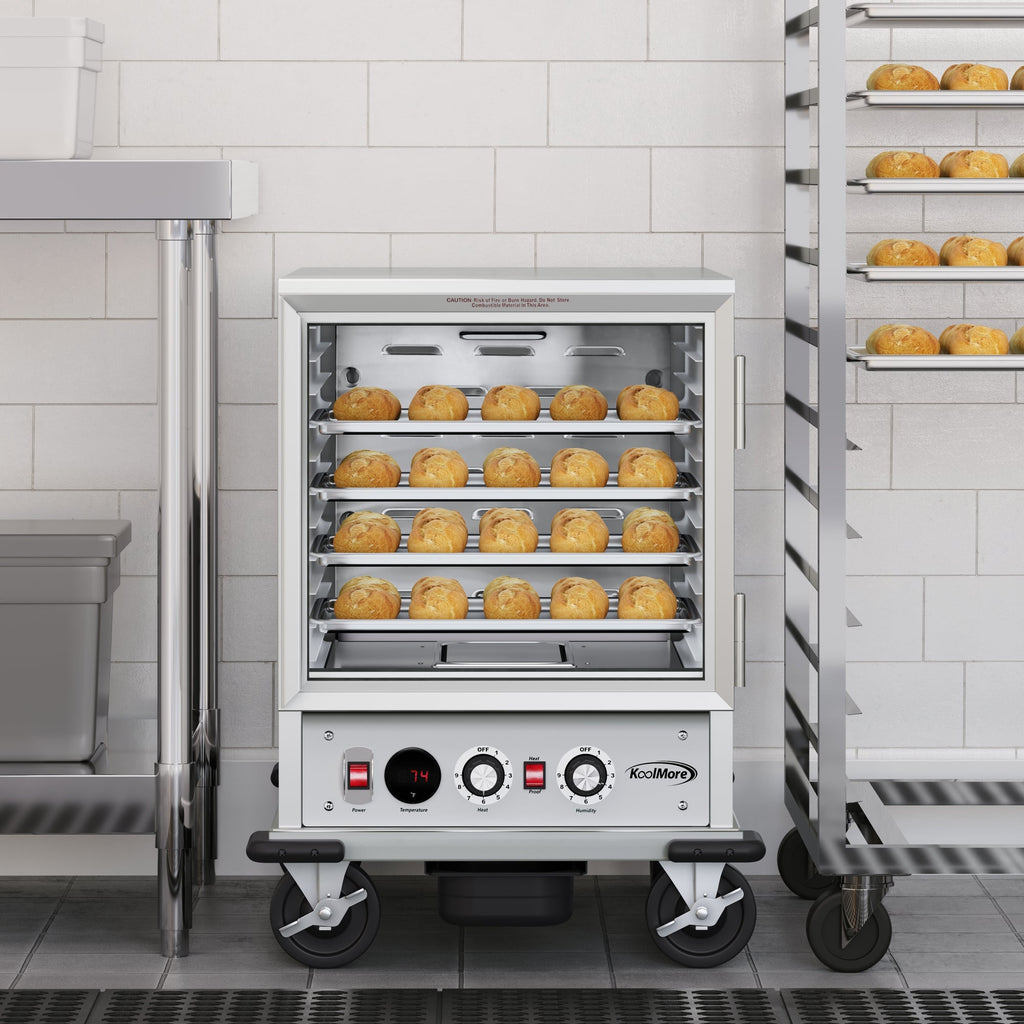 33 in. Commercial Insulated Half-Size Heated Holding Proofing Cabinet with 12-Pan Capacity and Glass Door in Silver