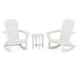Nautical 3-Piece Adirondack Rocking Chair Set