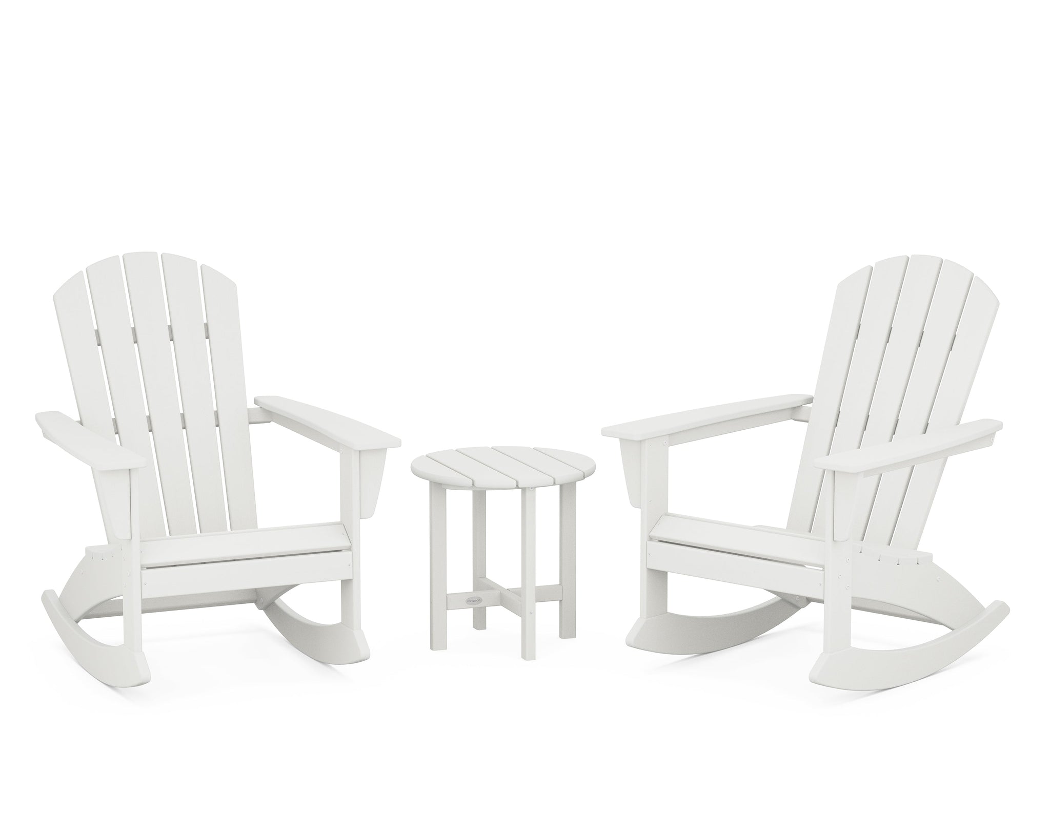 Nautical 3-Piece Adirondack Rocking Chair Set