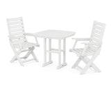 Captain Folding Chair 3-Piece Dining Set