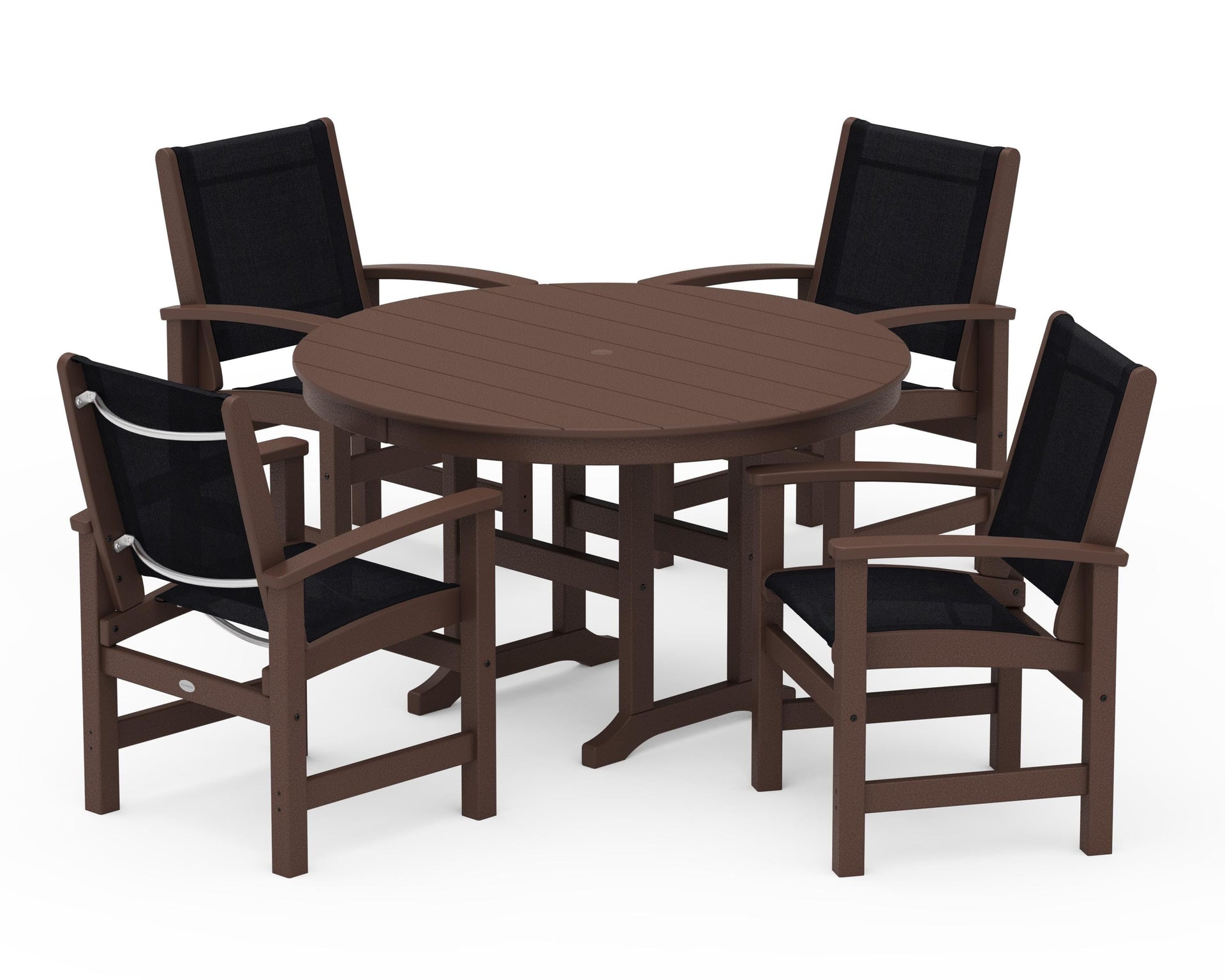 Coastal 5-Piece Round Farmhouse Dining Set