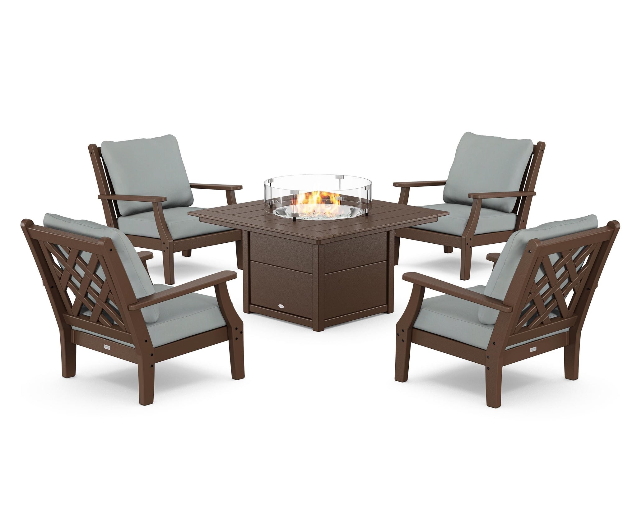 Wovendale 5-Piece Deep Seating Set with Fire Pit Table