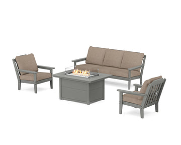 Cottage Deep Seating Fire Pit Table Set