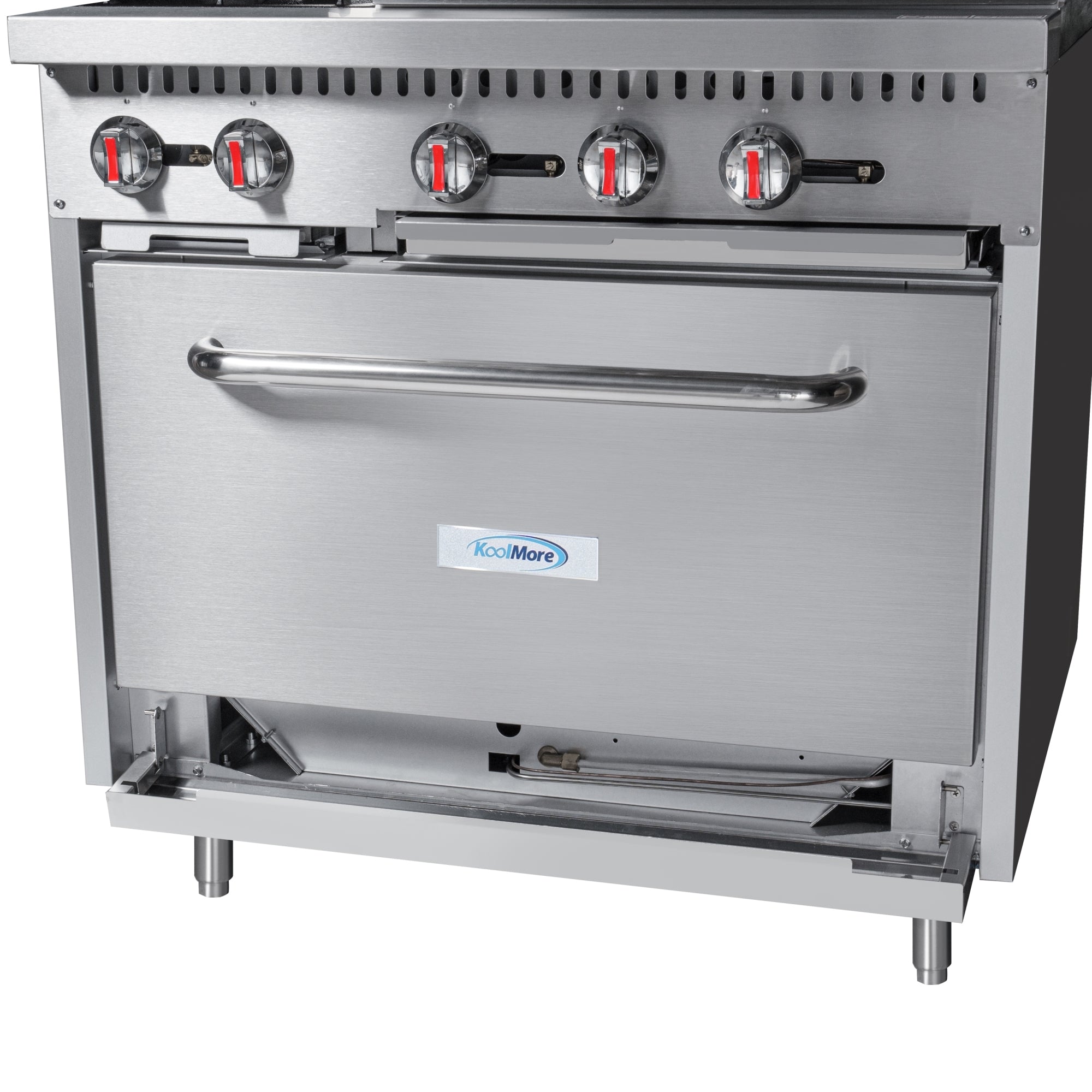 36 in. 2 Burner Commercial LP Range with 24 in. Griddle in Stainless-Steel
