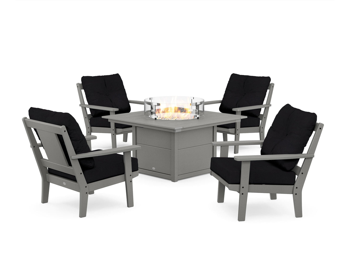 Prairie 5-Piece Deep Seating Set with Fire Pit Table