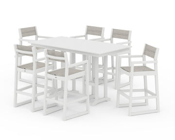 EDGE Sling Arm Chair 7-Piece Farmhouse Bar Set