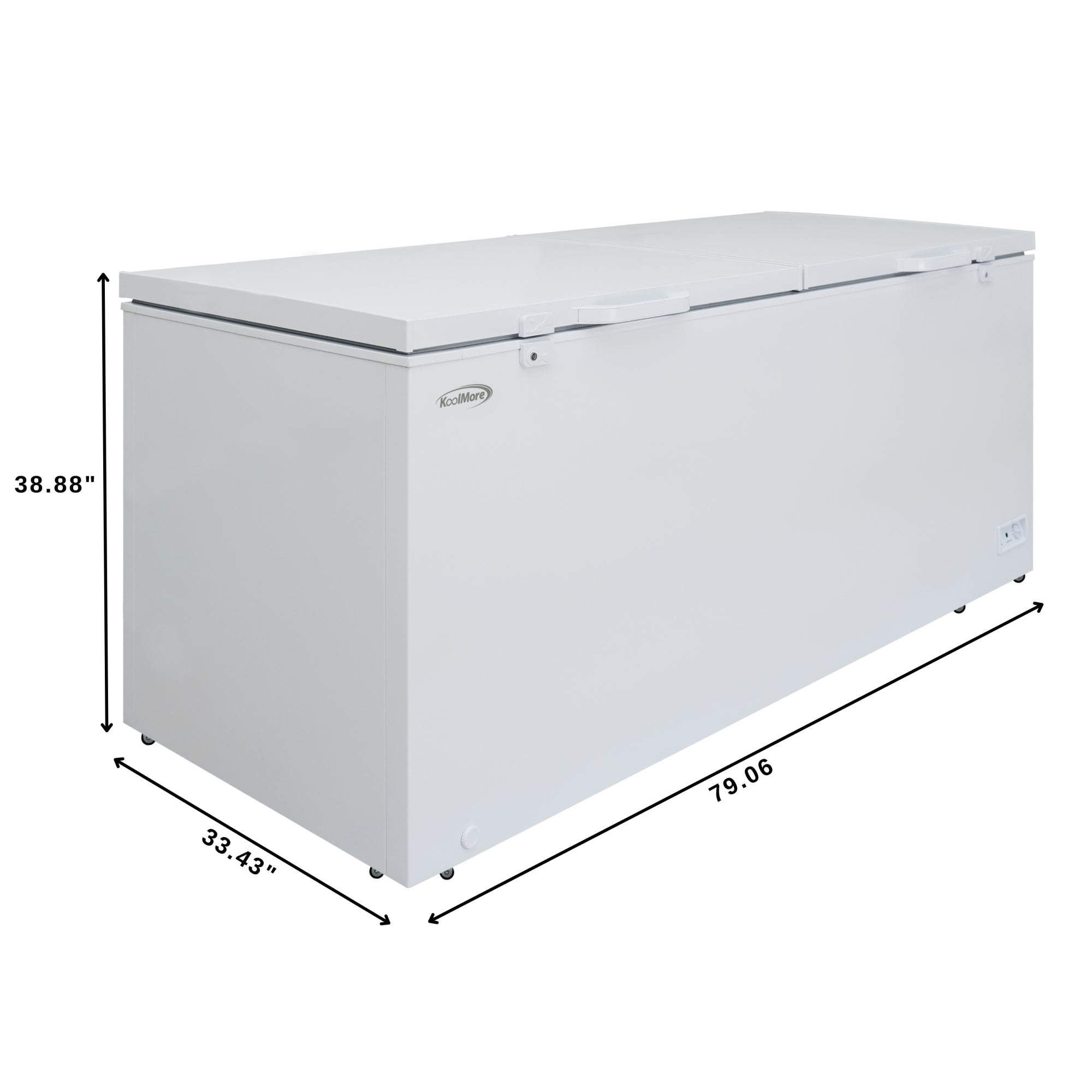 79 in. Commercial Chest Freezer, 30 Cu. Ft. in White, ETL Listed