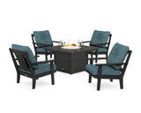 Prairie 5-Piece Deep Seating Set with Fire Pit Table