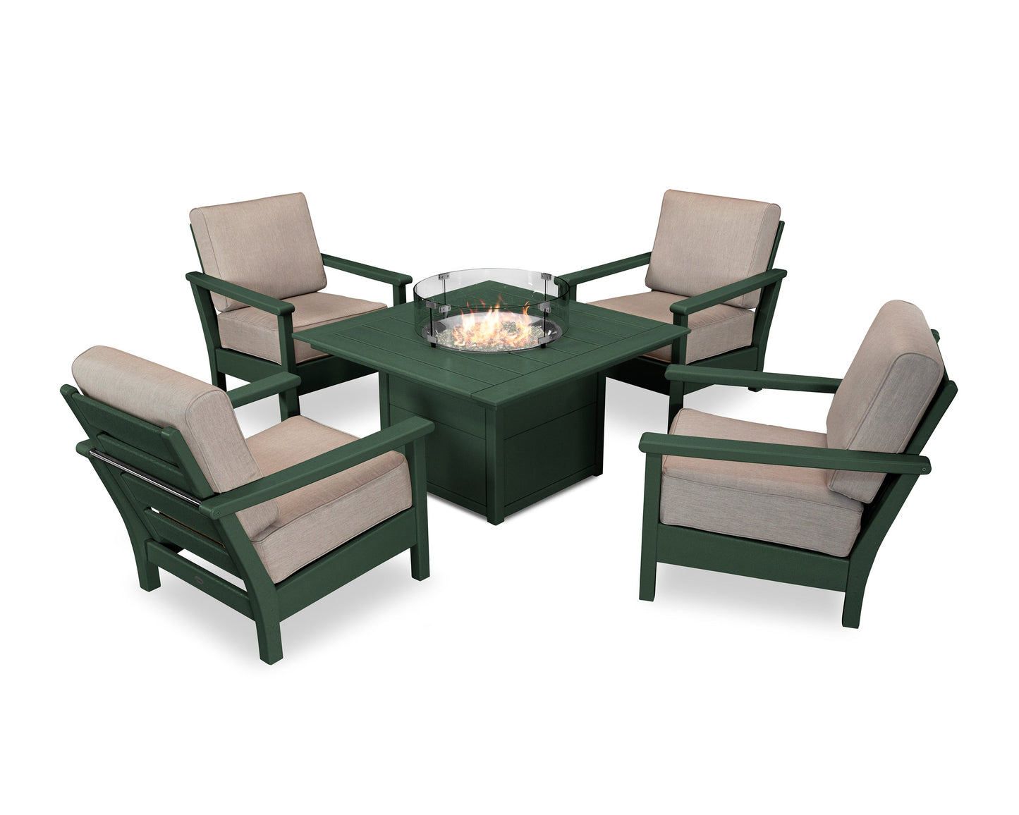 Harbour 5-Piece Conversation Set with Fire Pit Table