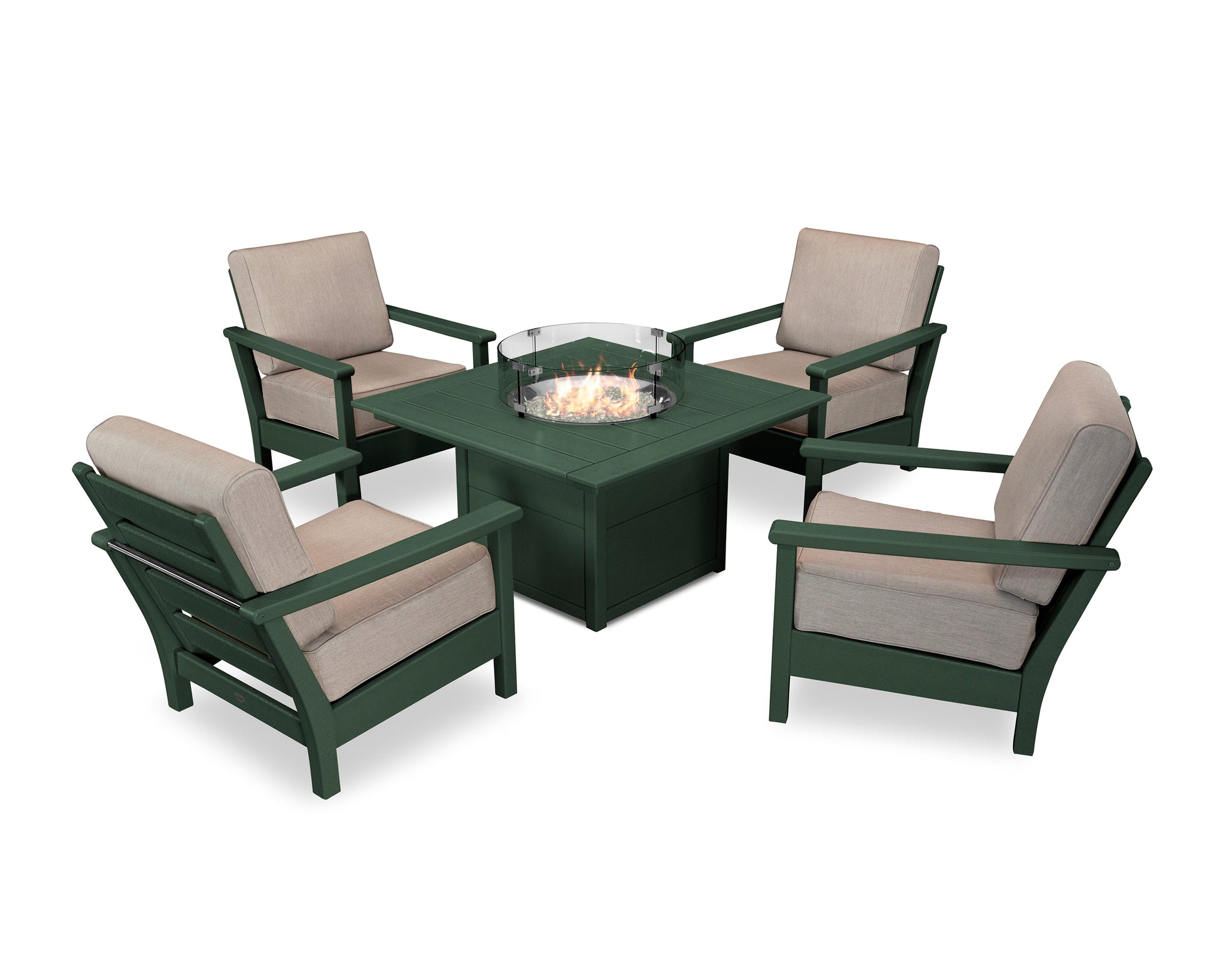 Harbour 5-Piece Conversation Set with Fire Pit Table