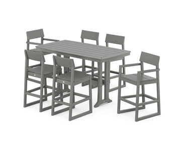 EDGE 7-Piece Bar Set with Trestle Legs