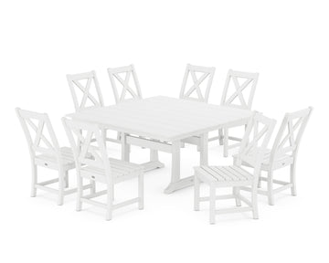Braxton Side Chair 9-Piece Farmhouse Dining Set