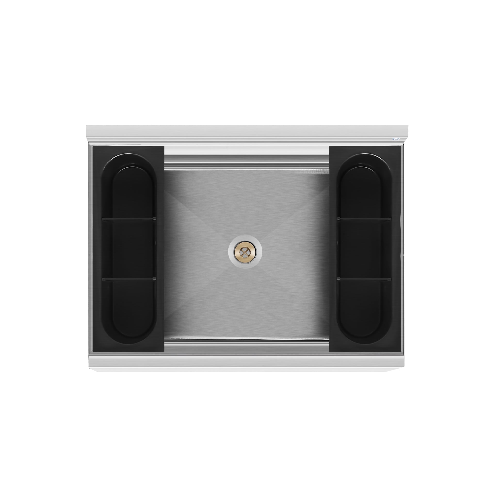 24 in. Commercial Underbar Ice Bin with Siding Lid in Stainless Steel