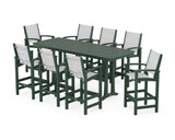 Coastal 9-Piece Bar Set with Trestle Legs