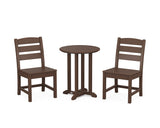 Lakeside Side Chair 3-Piece Round Bistro Dining Set