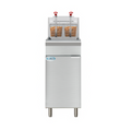 40 lb. Floor Standing Liquid Propane Commercial Fryer with 90,000 BTU in Stainless-Steel, ETL Listed