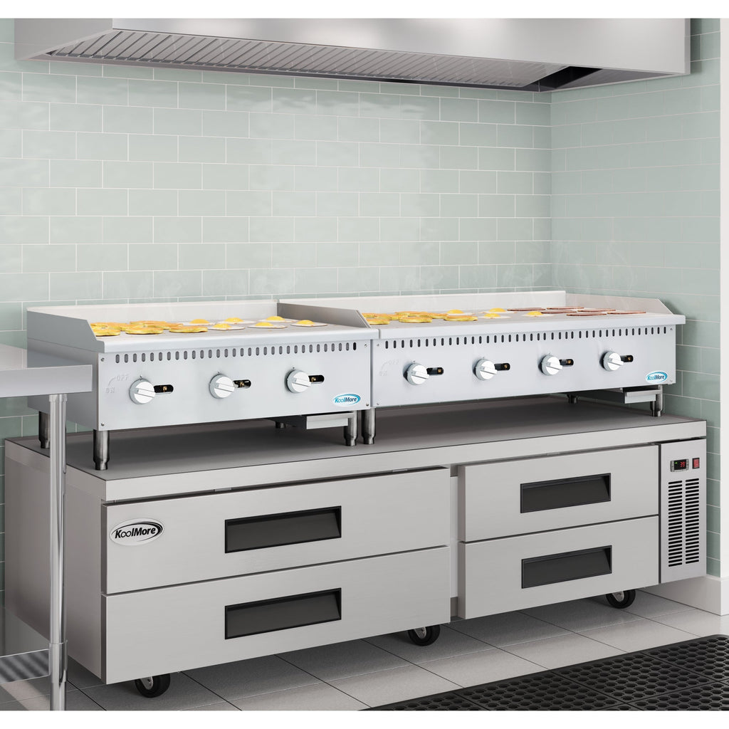 48 in. Natural Gas 4-Burner Griddle with 120,000 BTUs in Stainless-Steel
