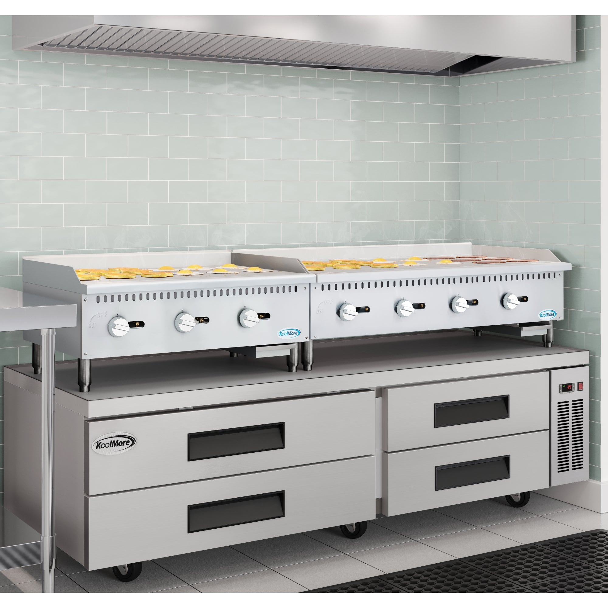 48 in. Natural Gas 4-Burner Griddle with 120,000 BTUs in Stainless-Steel
