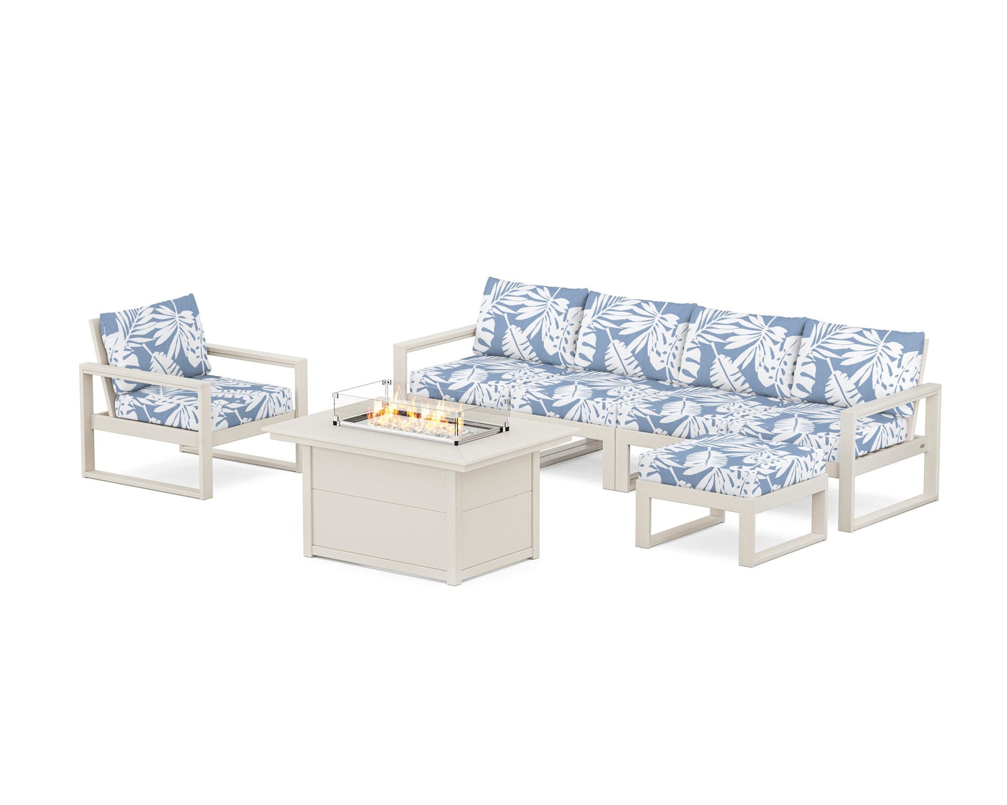 EDGE Sectional Lounge and Fire Pit Set