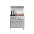 36 in. 2 Burner Commercial LP Range with 24 in. Griddle in Stainless-Steel