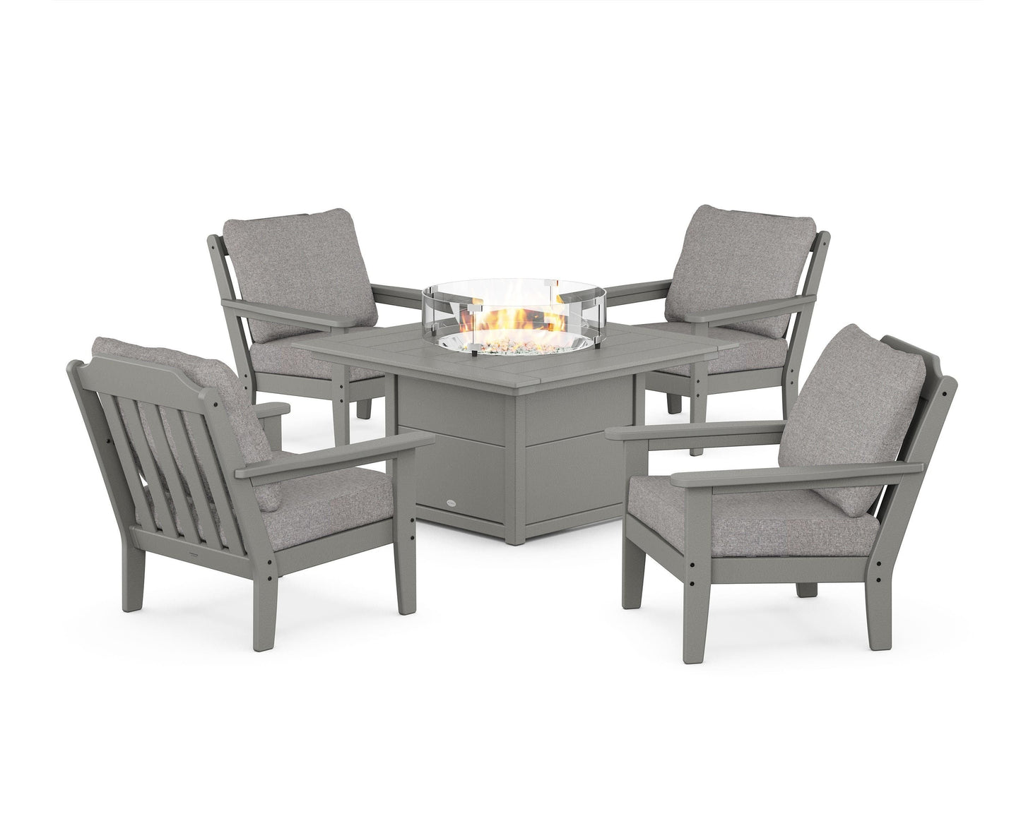 Cottage 5-Piece Deep Seating Set with Fire Pit Table