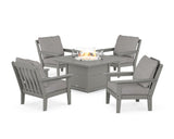 Cottage 5-Piece Deep Seating Set with Fire Pit Table
