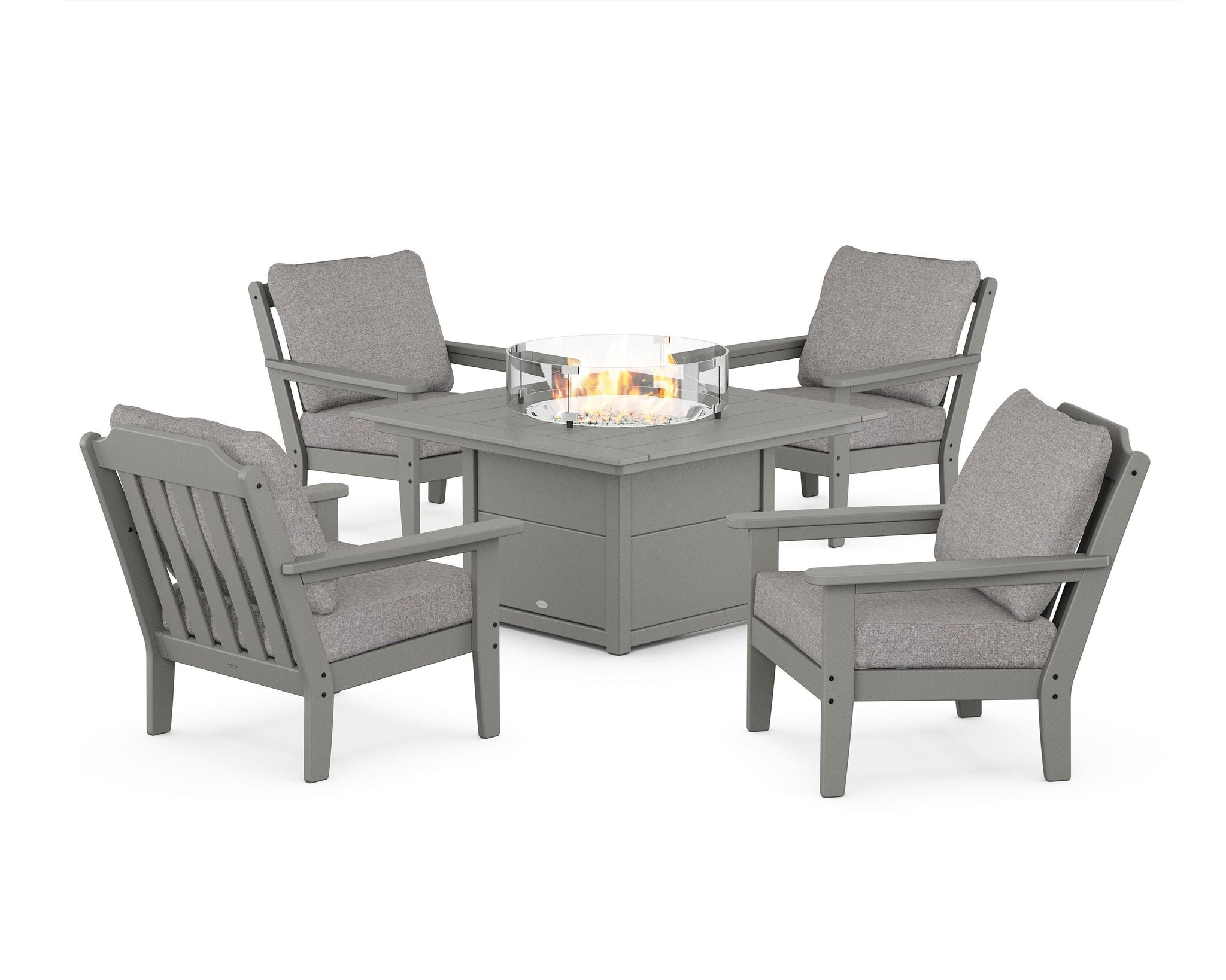 Cottage 5-Piece Deep Seating Set with Fire Pit Table