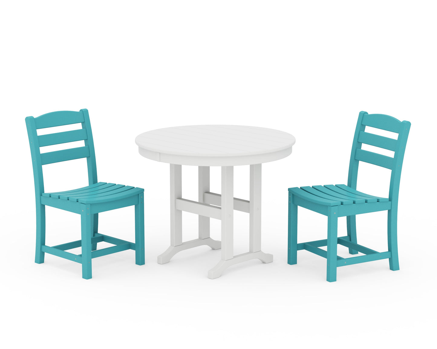 La Casa Café Side Chair 3-Piece Round Dining Set