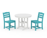 La Casa Café Side Chair 3-Piece Round Dining Set