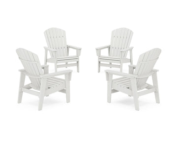 4-Piece Nautical Grand Upright Adirondack Chair Conversation Set