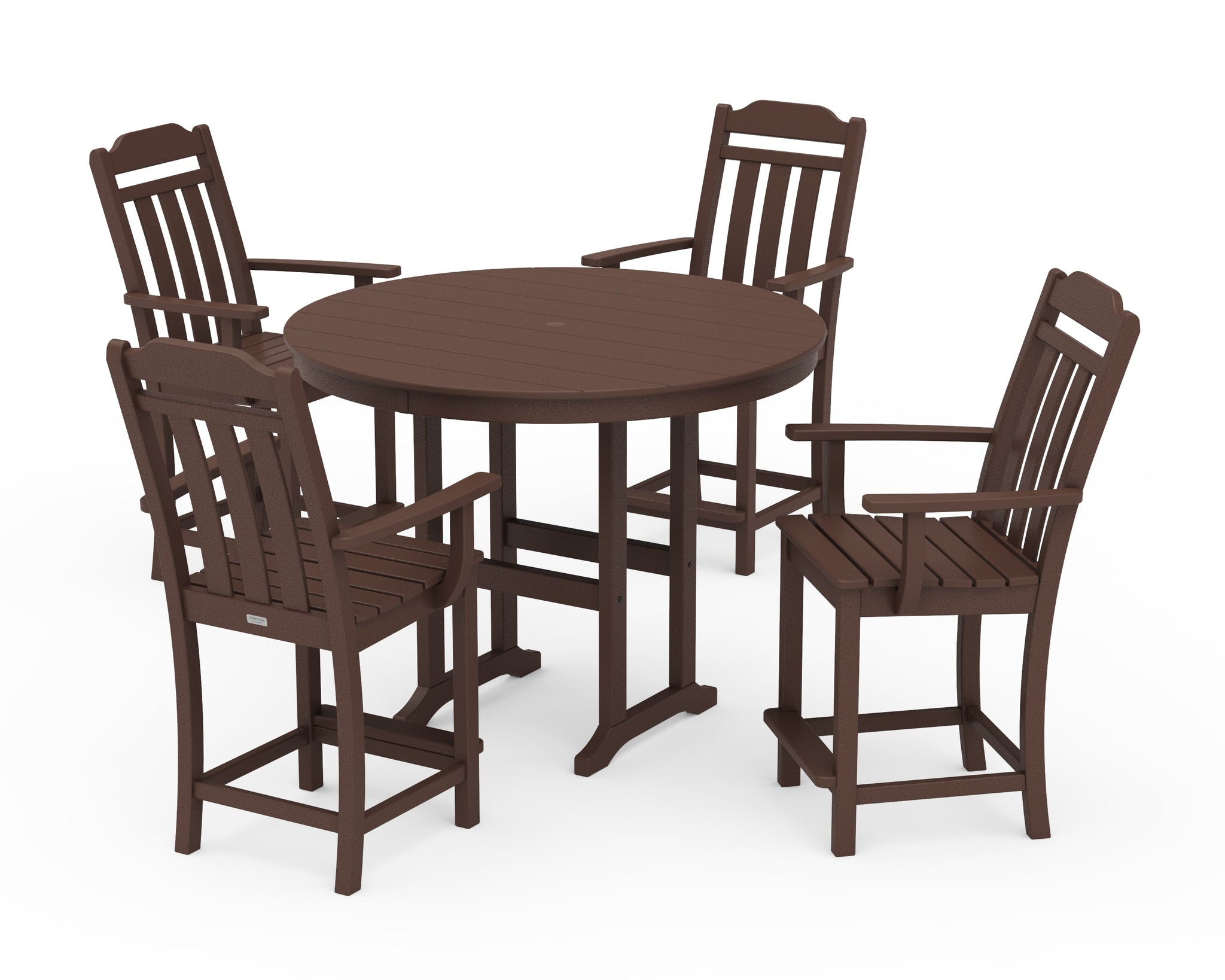 Cottage 5-Piece Round Farmhouse Counter Set