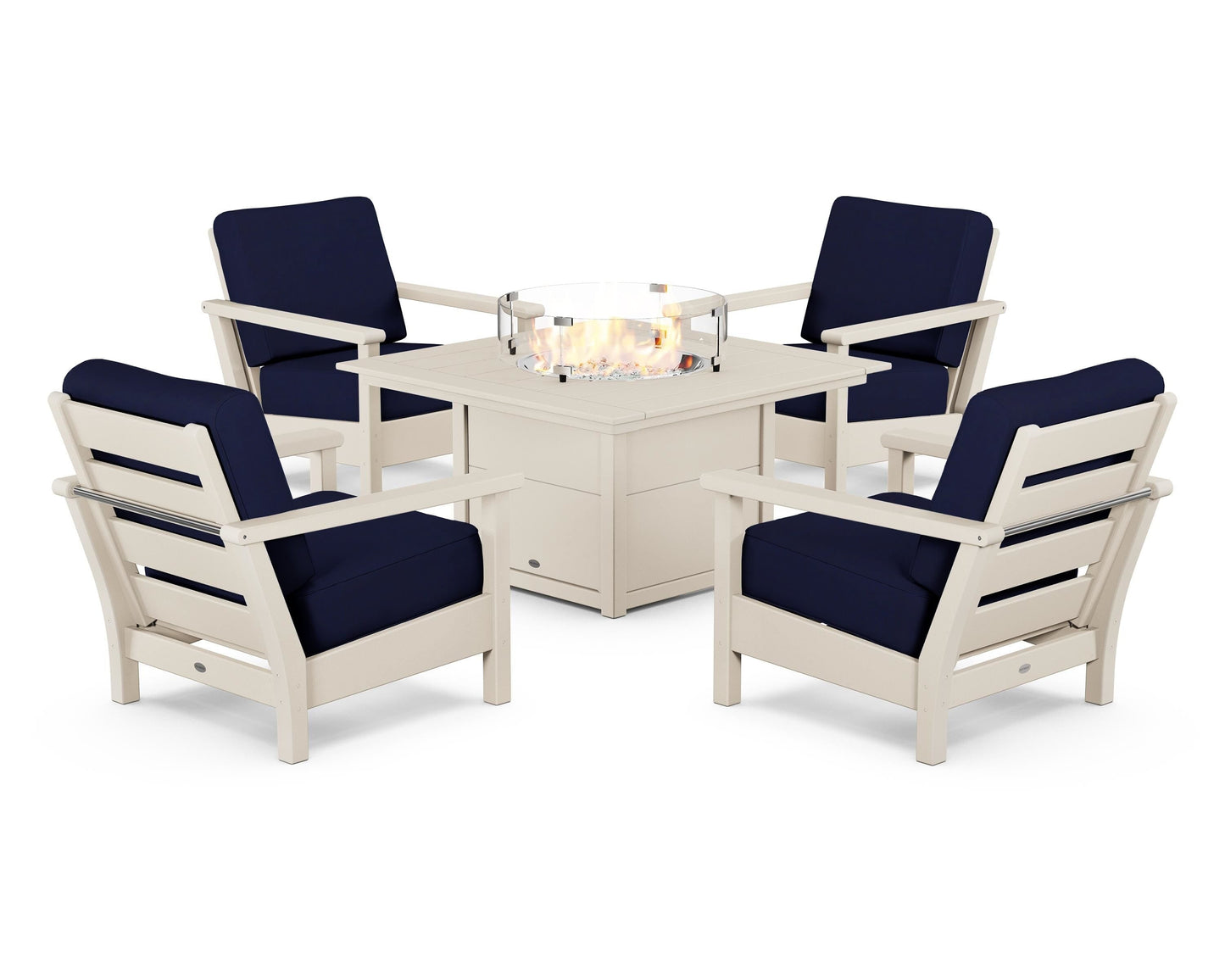 Harbour 5-Piece Conversation Set with Fire Pit Table