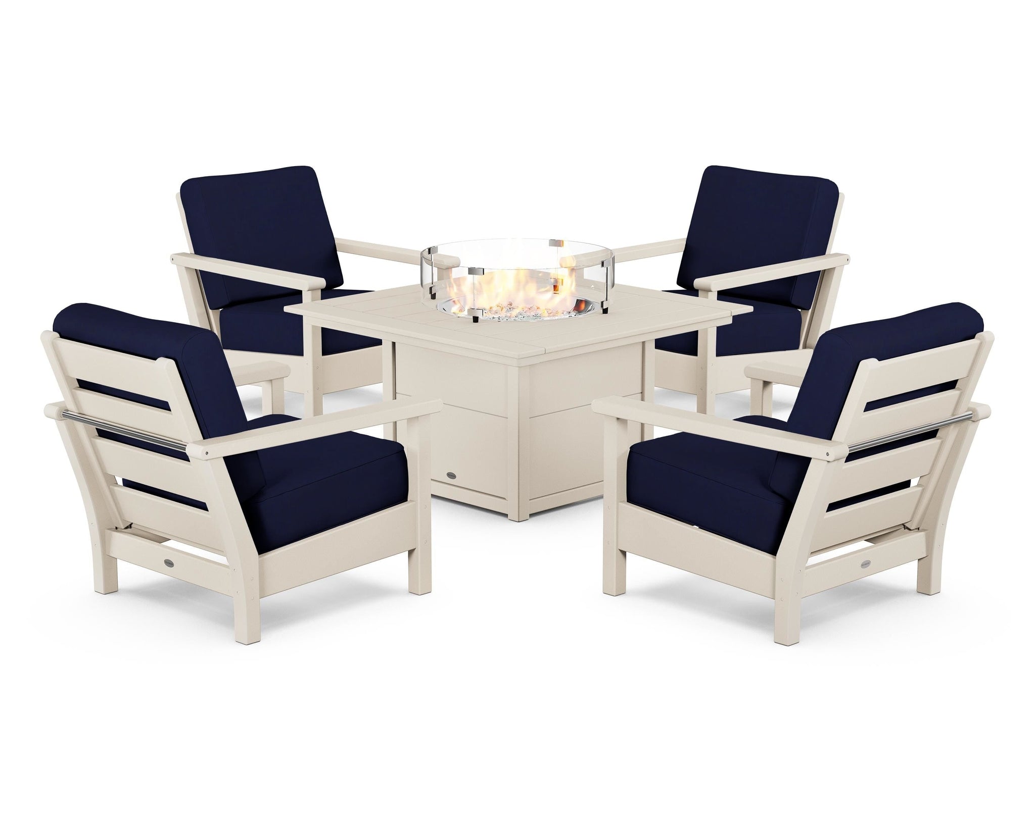 Harbour 5-Piece Conversation Set with Fire Pit Table