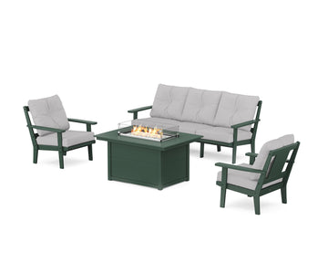Prairie Deep Seating Fire Pit Table Set