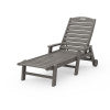Nautical Chaise with Arms & Wheels