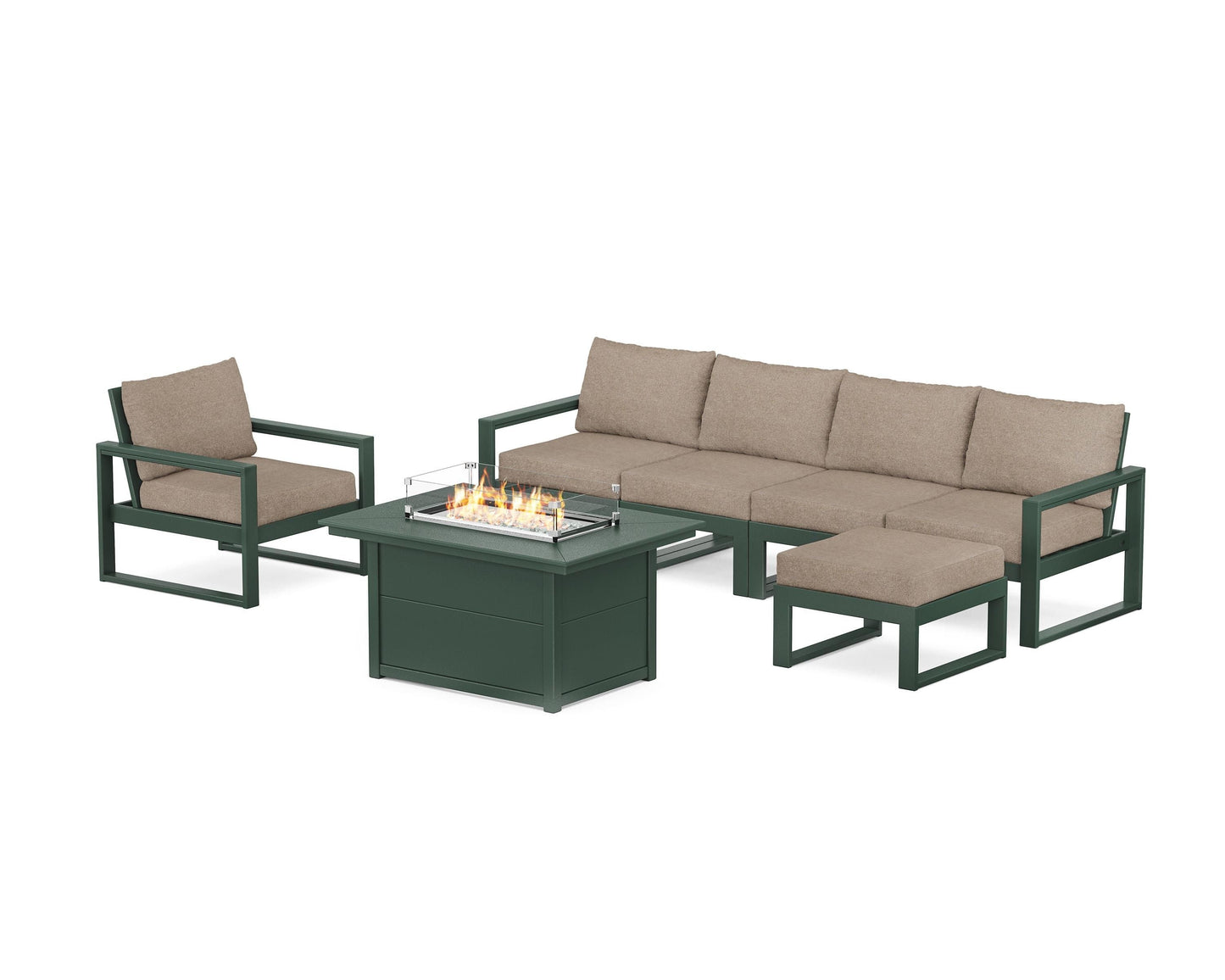 EDGE Sectional Lounge and Fire Pit Set