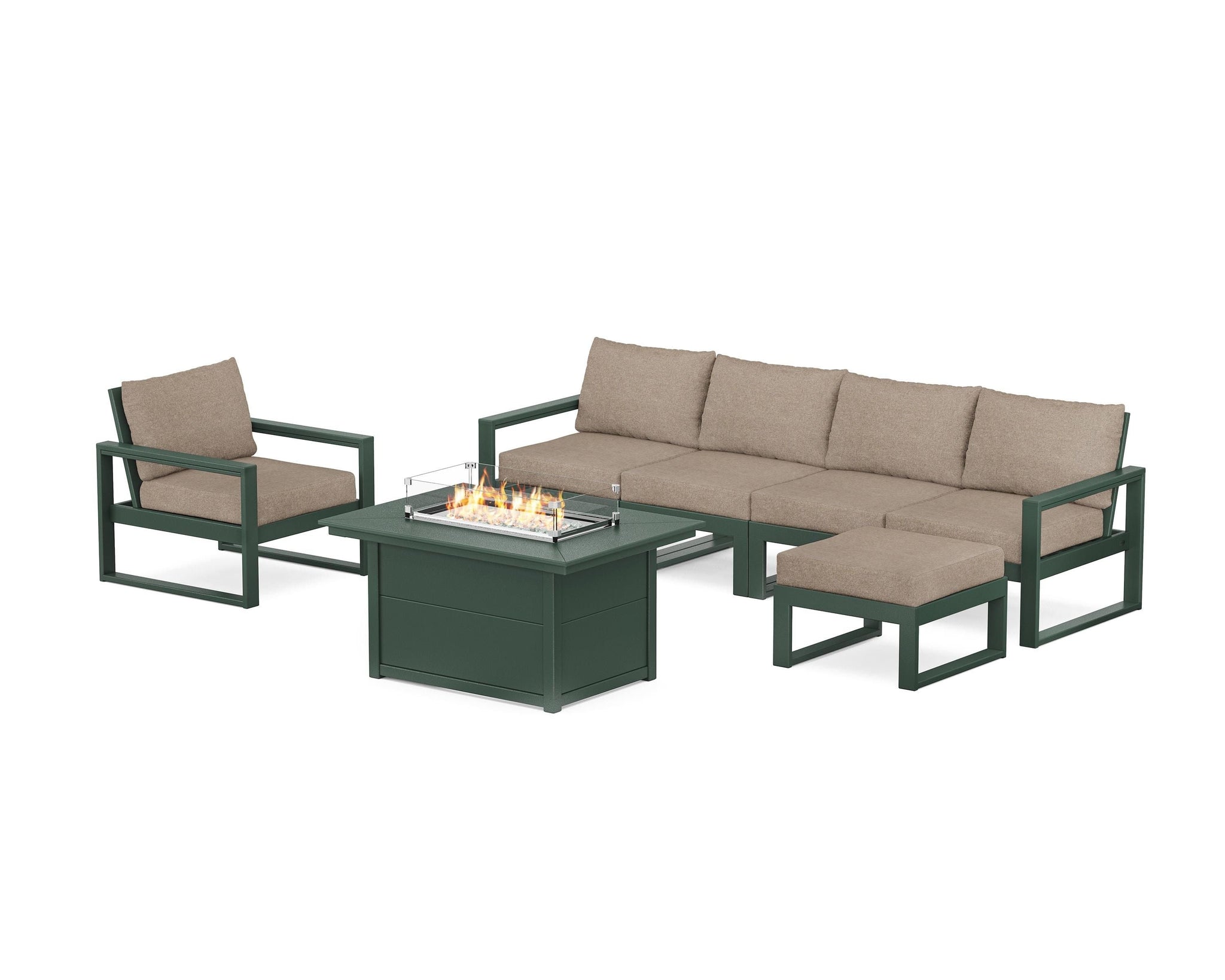 EDGE Sectional Lounge and Fire Pit Set