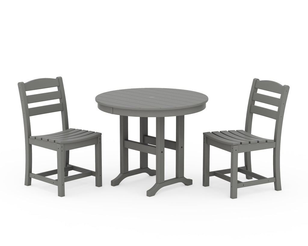 La Casa Café Side Chair 3-Piece Round Dining Set