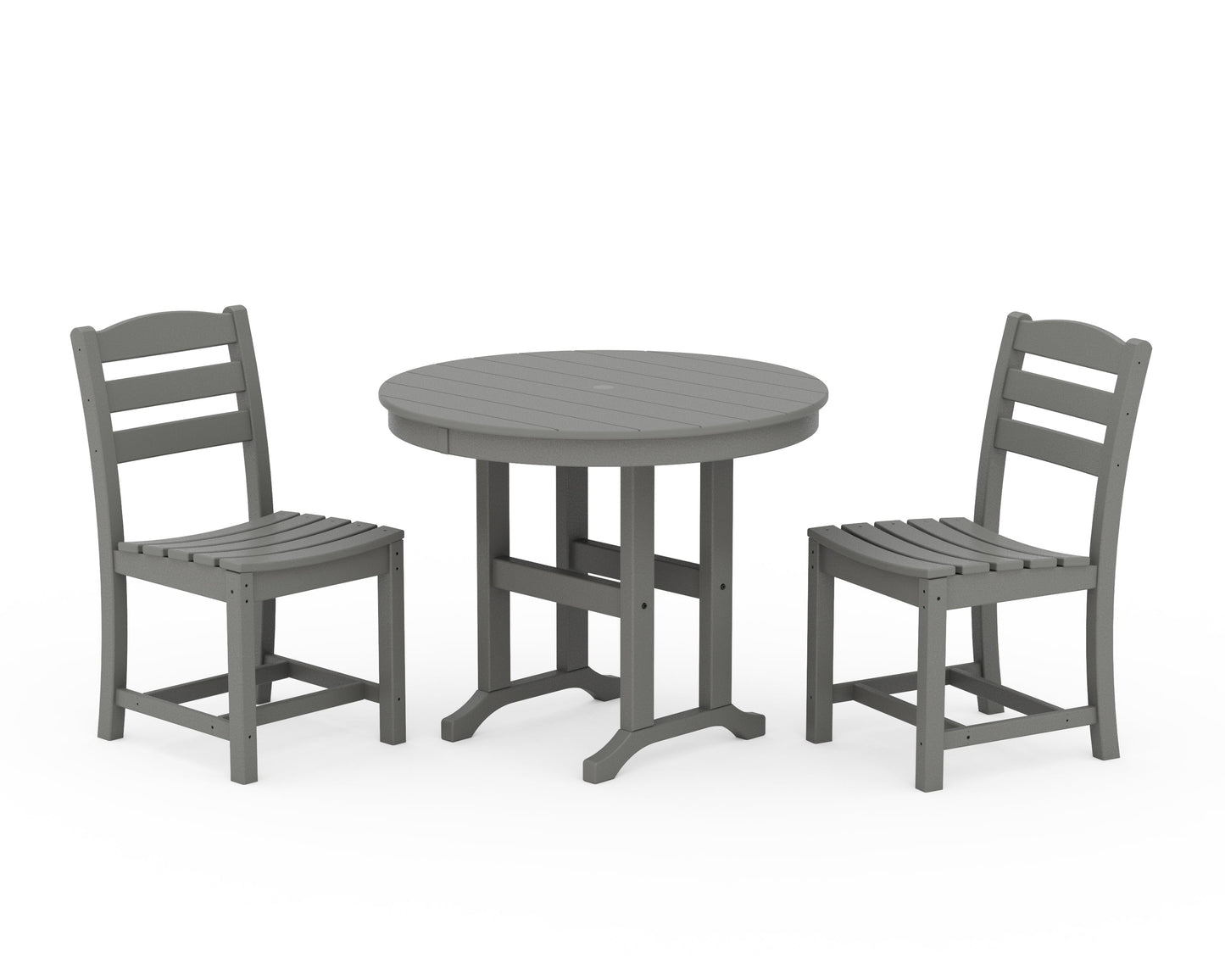 La Casa Café Side Chair 3-Piece Round Dining Set