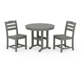La Casa Café Side Chair 3-Piece Round Dining Set