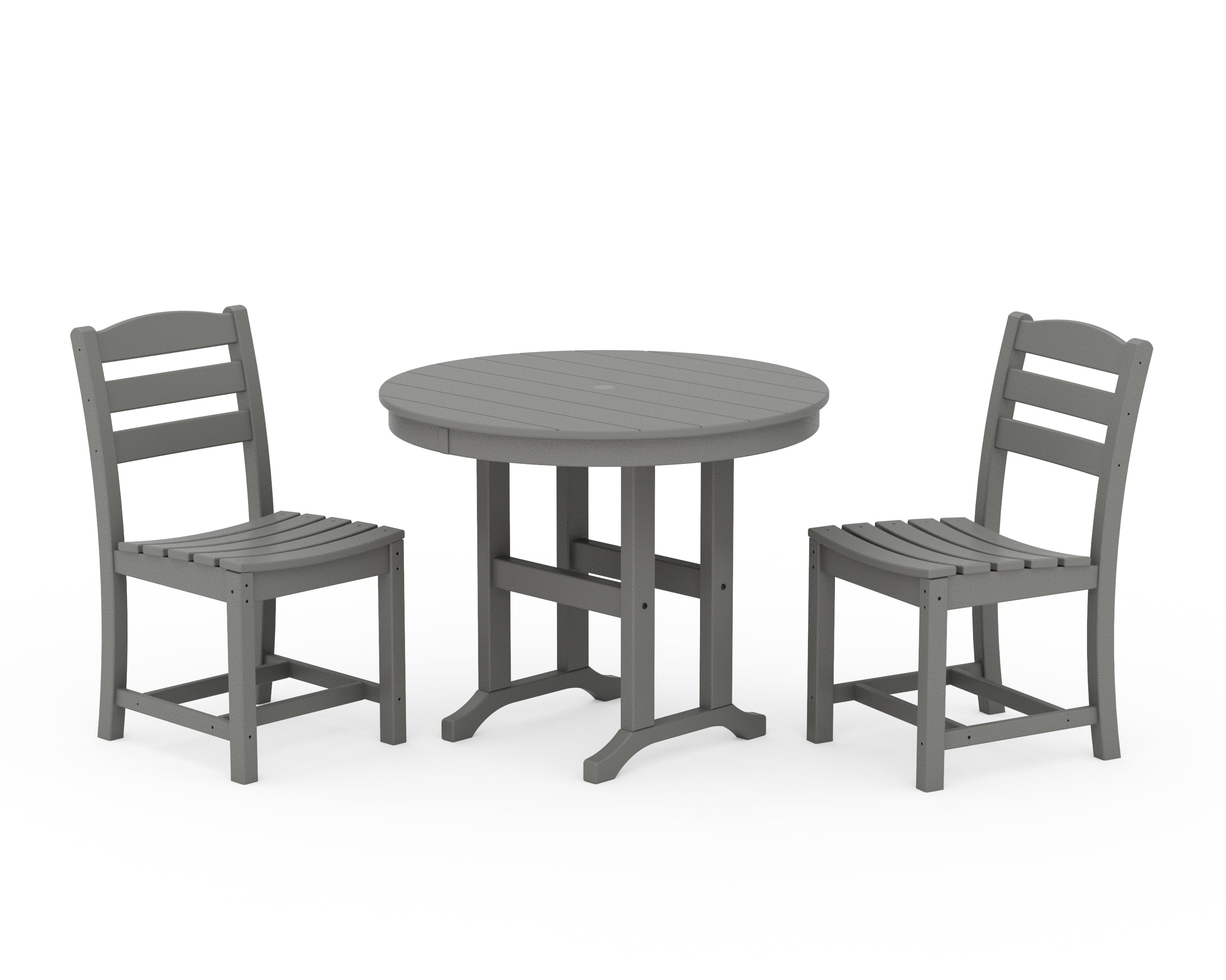 La Casa Café Side Chair 3-Piece Round Dining Set