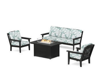 Cottage Deep Seating Fire Pit Table Set