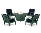 Wovendale 5-Piece Deep Seating Set with Fire Pit Table