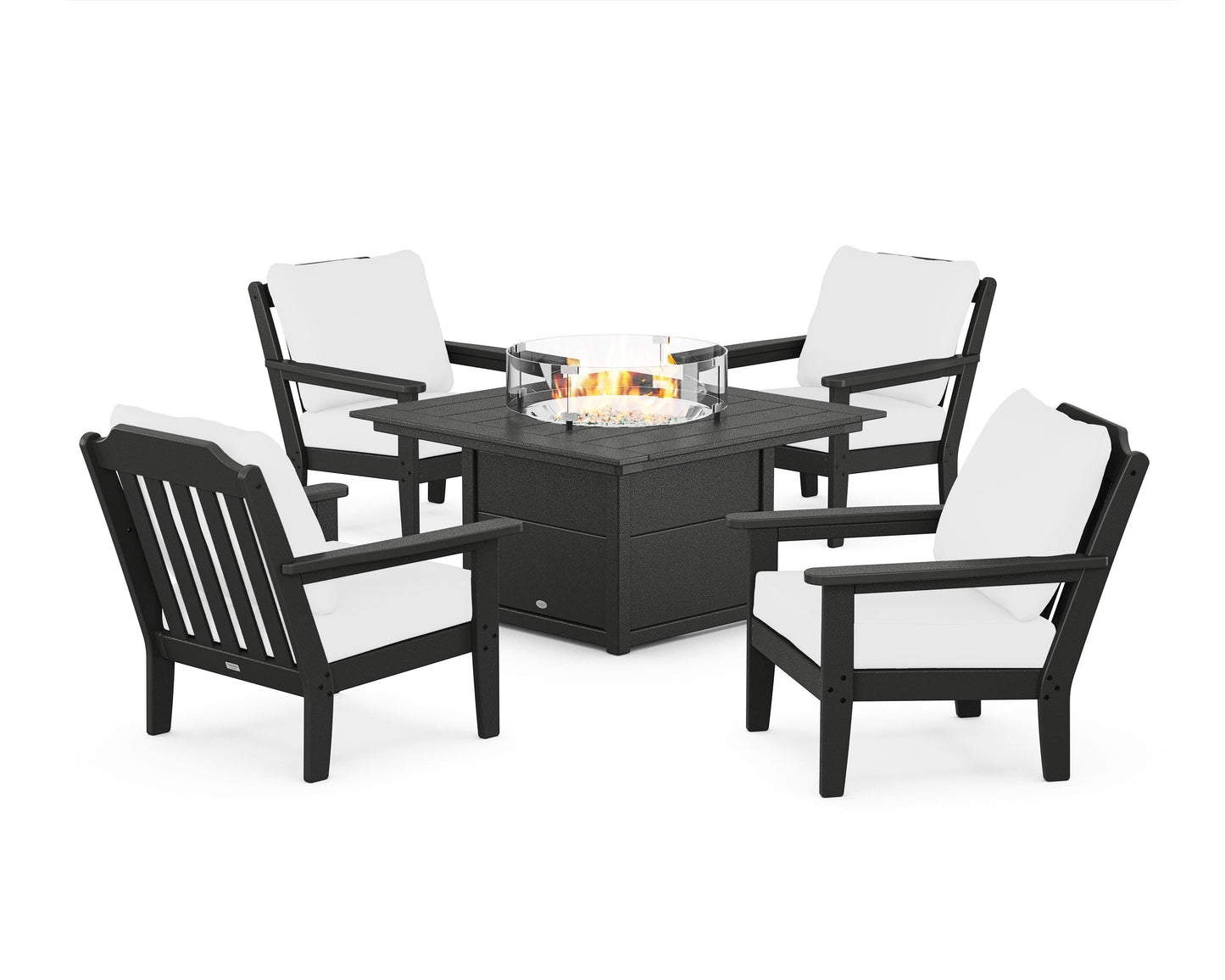 Cottage 5-Piece Deep Seating Set with Fire Pit Table
