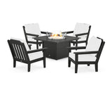 Cottage 5-Piece Deep Seating Set with Fire Pit Table