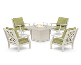 Wovendale 5-Piece Deep Seating Set with Fire Pit Table
